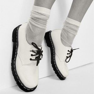 ♠️ Black & White Laced LowTop Platform NEW Shoes